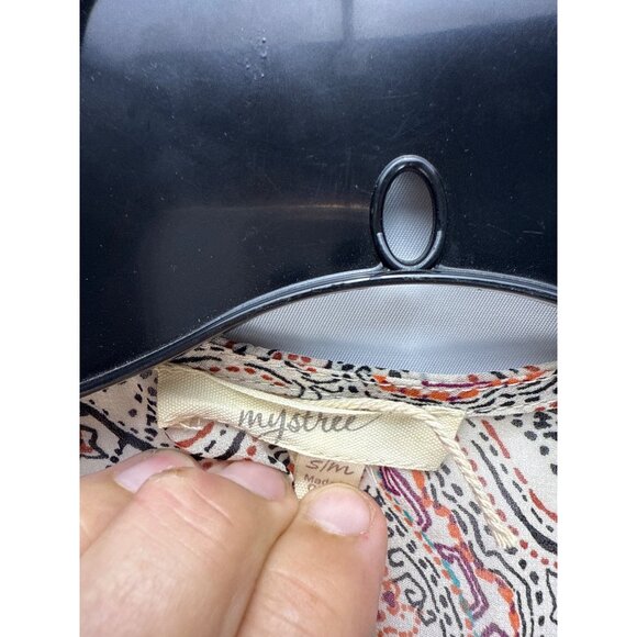 Mystree Boho Floral Kimono Duster Cardigan S/M Open Front Lightweight - Picture 3 of 9